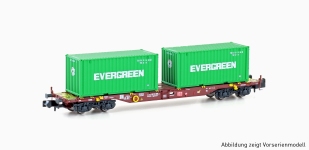 Hobbytrain H23204 - N - Containerwagen Evergreen, DB, Ep. IV
